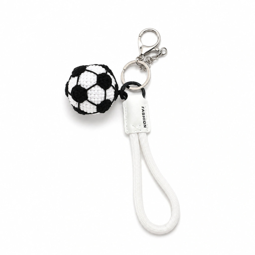 Handmade Crochet Soccer Ball Charm