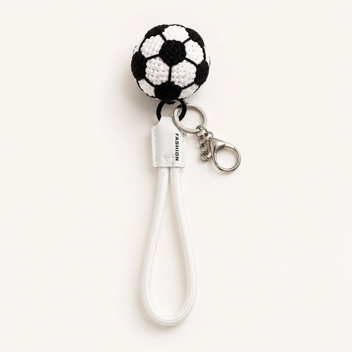Handmade Crochet Soccer Ball Charm